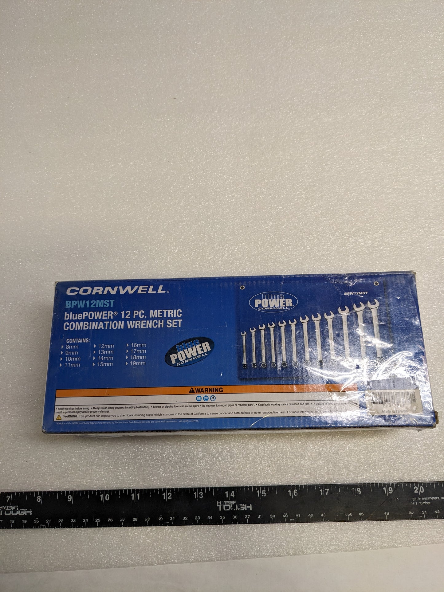 CORNWELL BPW12MST 12 PIECE BLUEPOWER METRIC COMBINATION WRENCH SET NEW R22