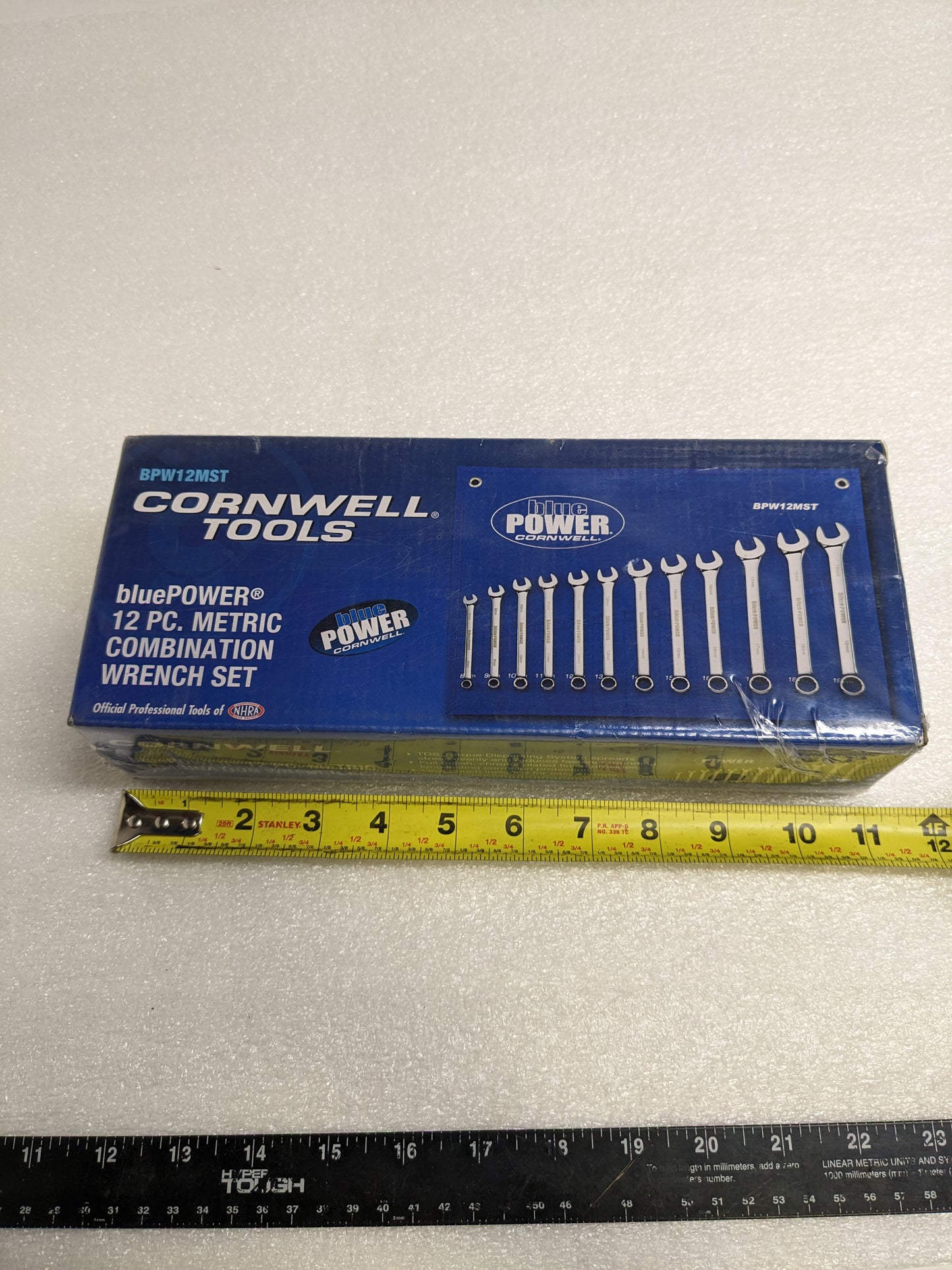 CORNWELL BPW12MST 12 PIECE BLUEPOWER METRIC COMBINATION WRENCH SET NEW R22