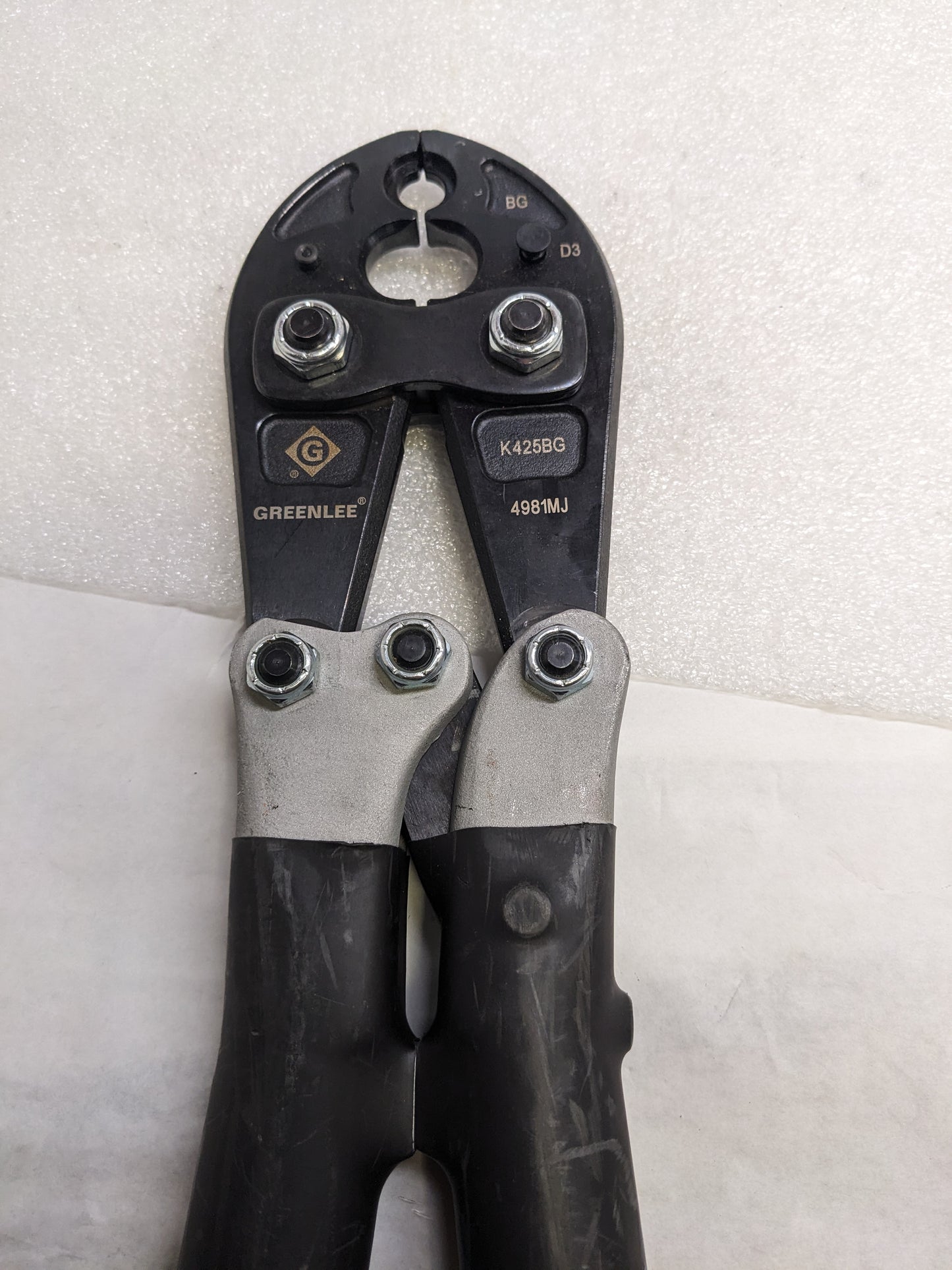 GREENLEE K425BG MANUAL CRIMPING TOOL WITH D3 AND BG DIE GROOVE NEW R28