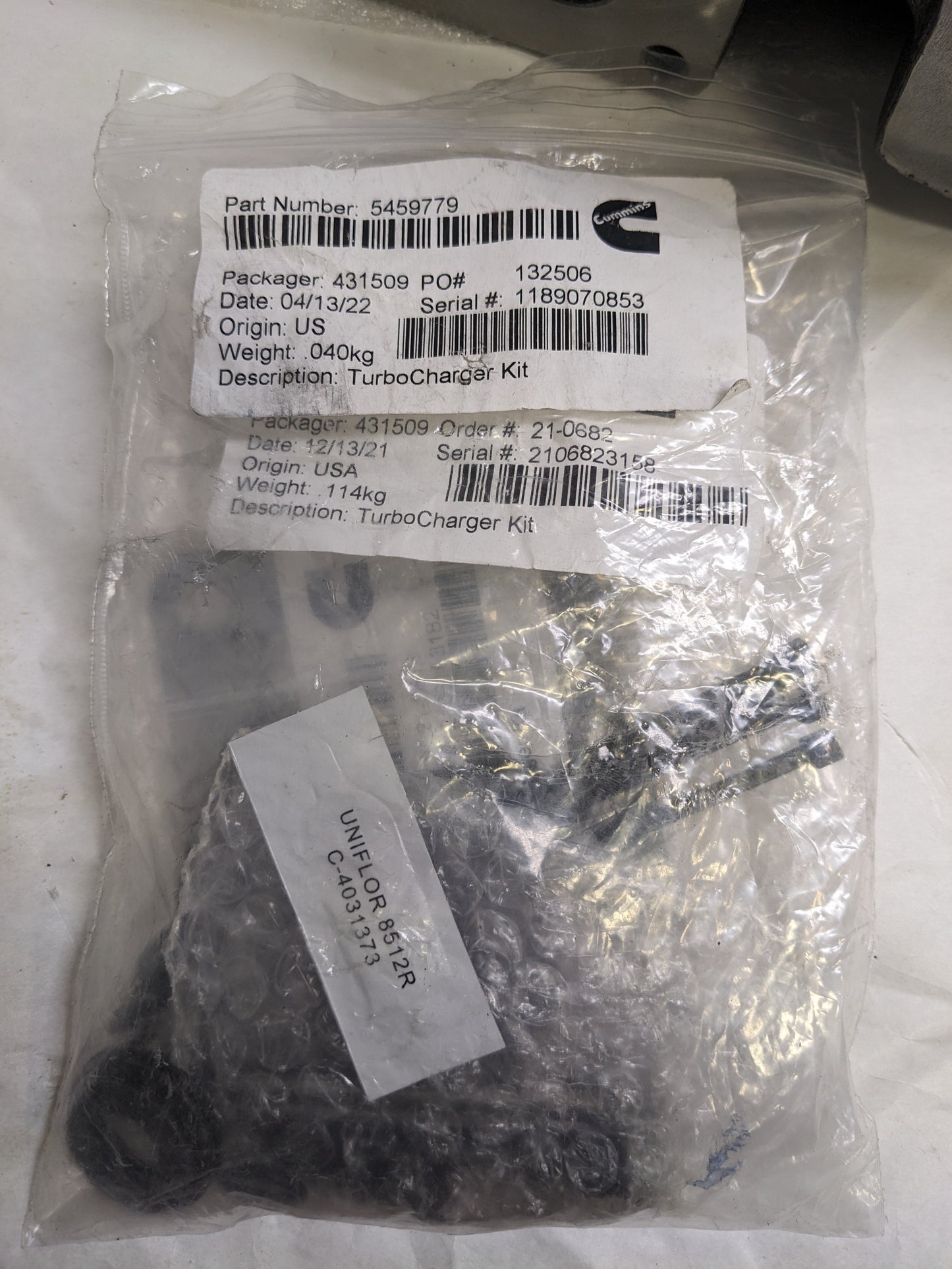 CUMMINS HOLSET 5459710 TURBOCHARGER X15 HE400VG WITH TURBOCHARGER KIT  NEW B2