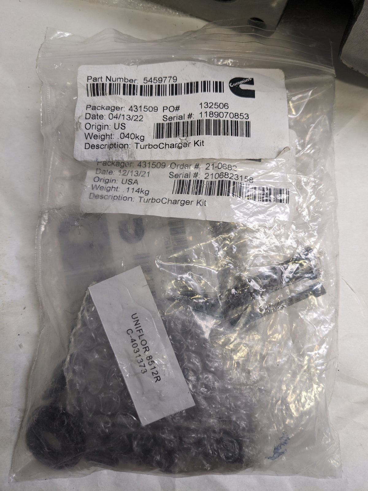 CUMMINS HOLSET 5459710 TURBOCHARGER X15 HE400VG WITH TURBOCHARGER KIT  NEW B2