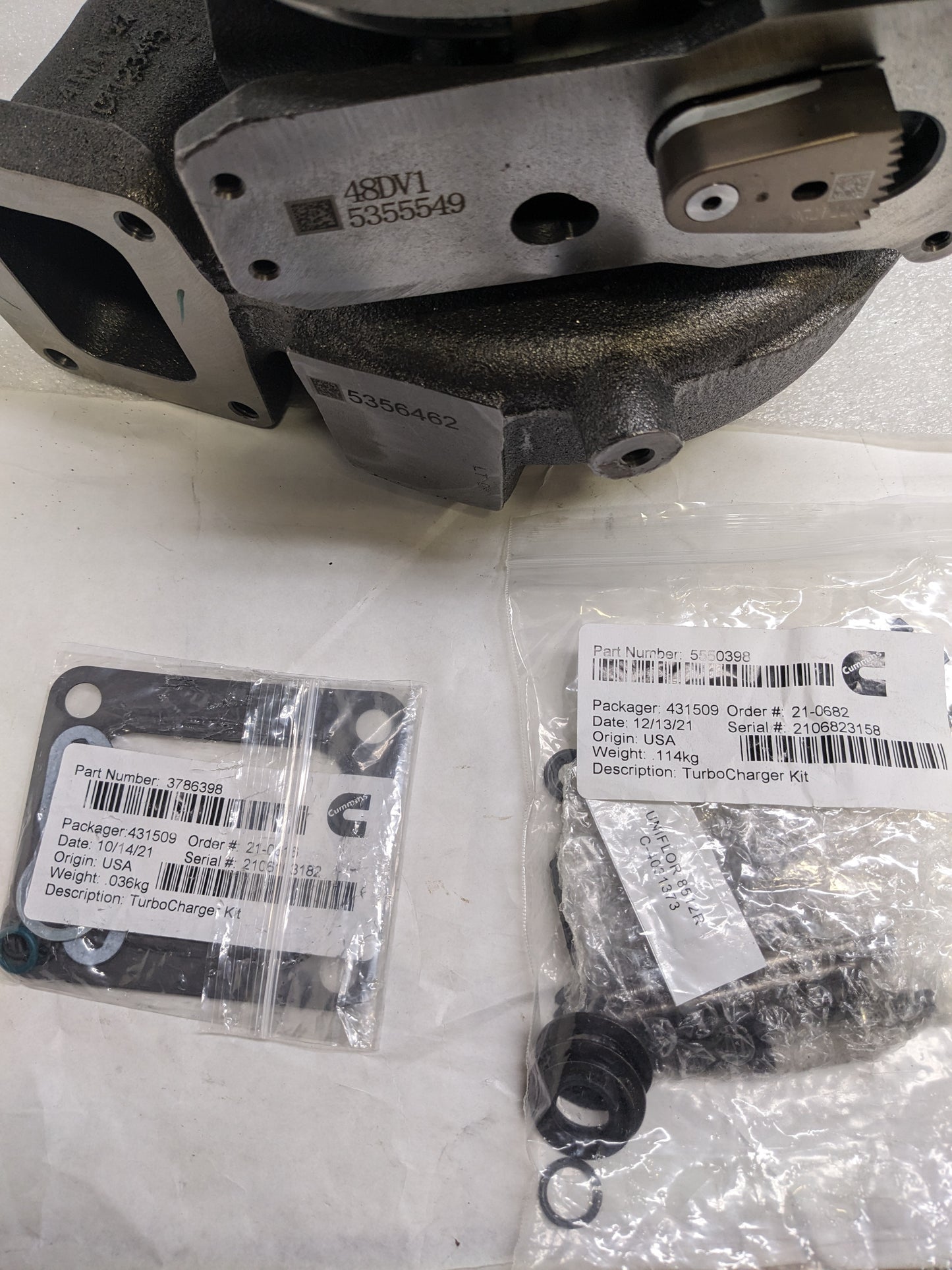 CUMMINS HOLSET 5459710 TURBOCHARGER X15 HE400VG WITH TURBOCHARGER KIT  NEW B2