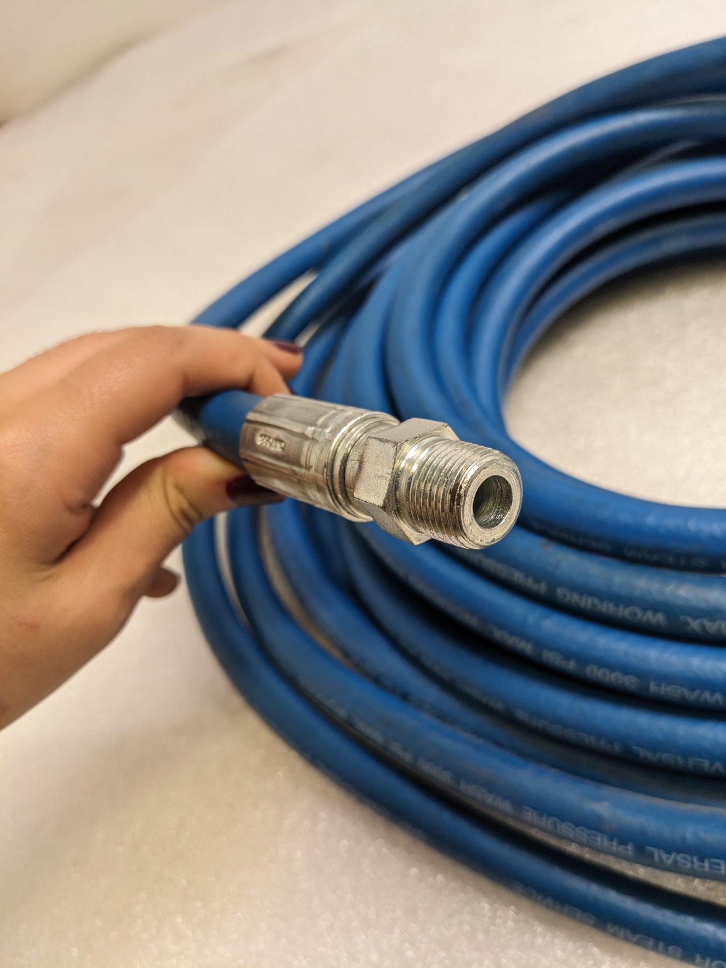 UNBRANDED PRESSURE WASHER HOSE 3/8 IN 50FT NEOPRENE BLUE NEW R8