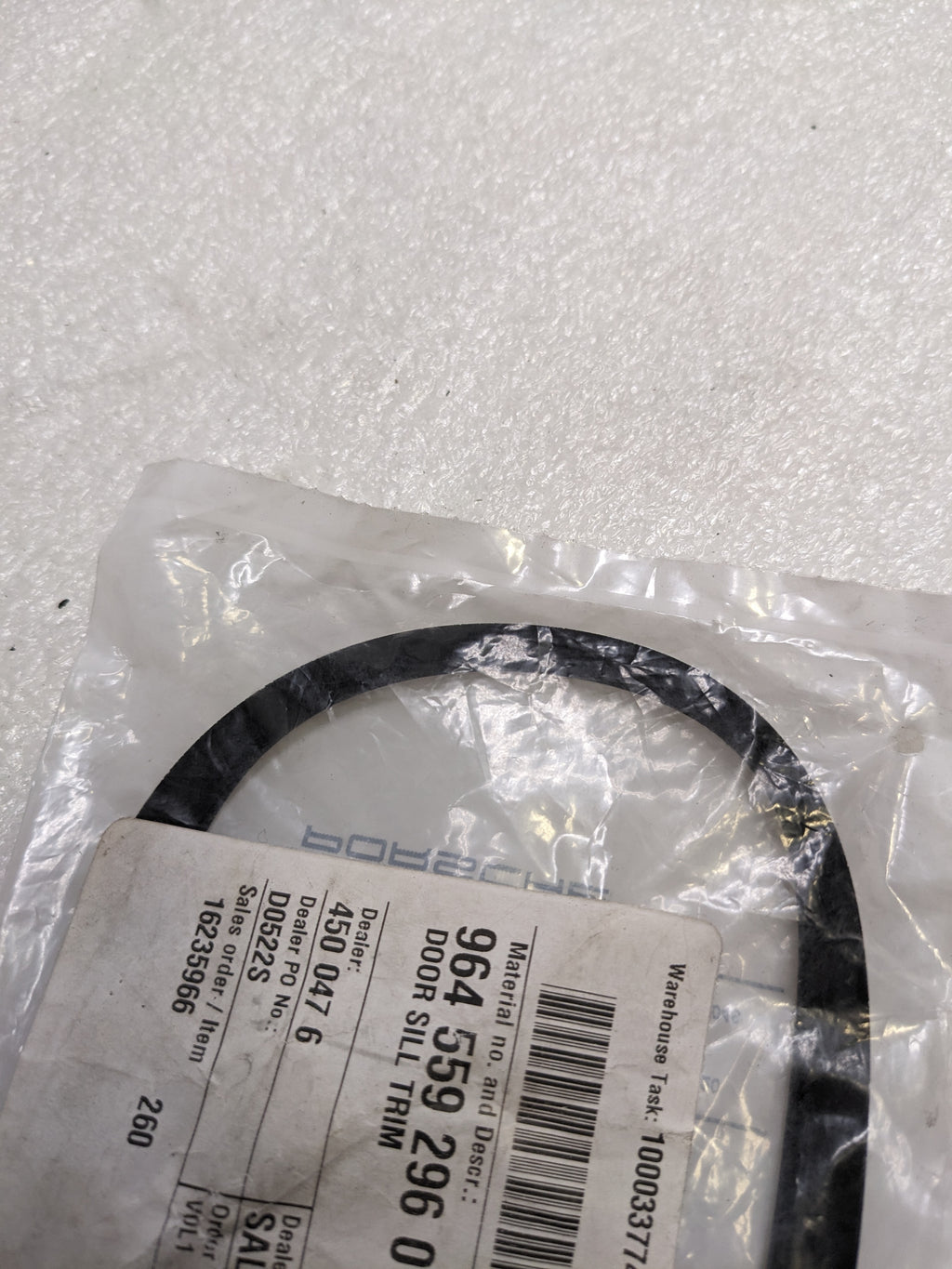 PORSCHE 9645592960101C DOOR SILL TRIM NEW R23T2