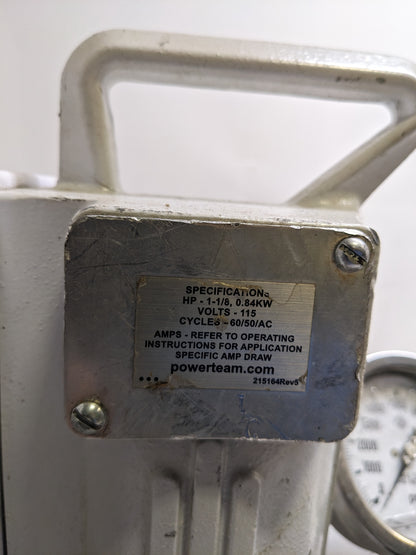 POWER TEAM 65804 SPX ELECTRIC PUMP MODEL C 110/115V 50/60HZ USED B2