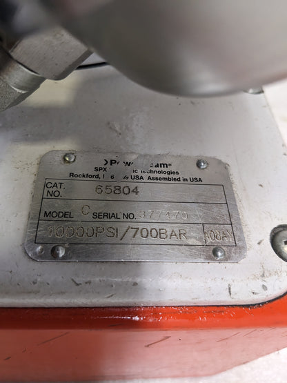 POWER TEAM 65804 SPX ELECTRIC PUMP MODEL C 110/115V 50/60HZ USED B2