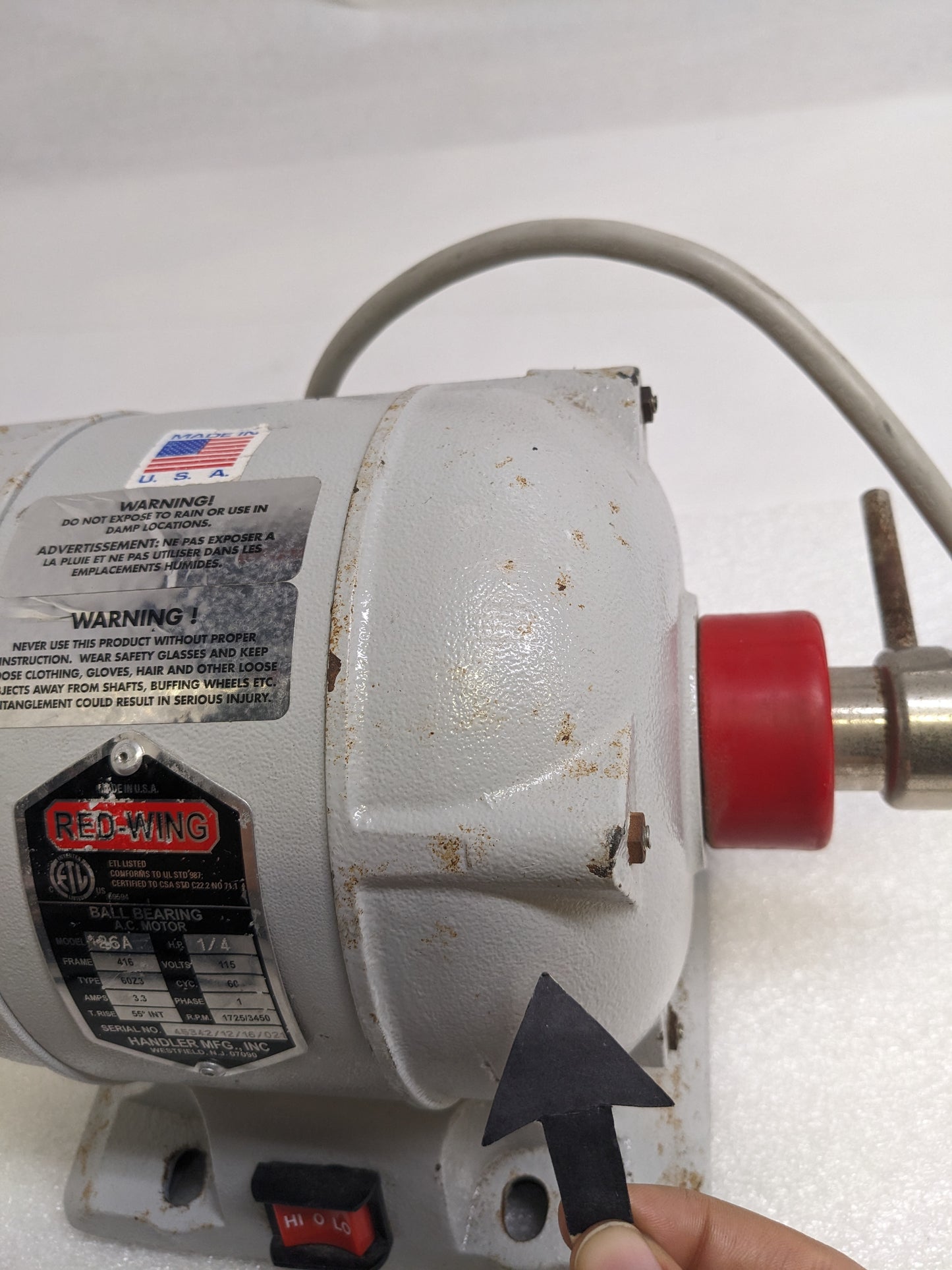 RED WING 26A LATHE 2-SPEED 1/4 HP 115V/60HZ CAST IRON NEW H2