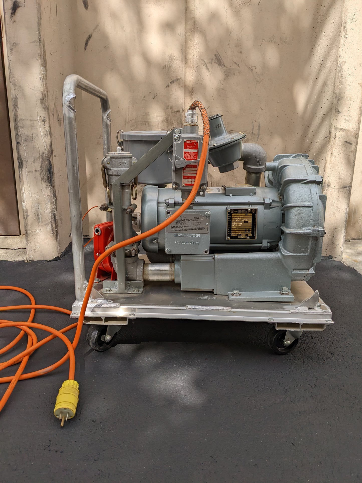 GAST 1.5 HP REGENERATIVE BLOWER R4P115N-50 BALDOR J718B 110/220-240 VOLTS NEW B2