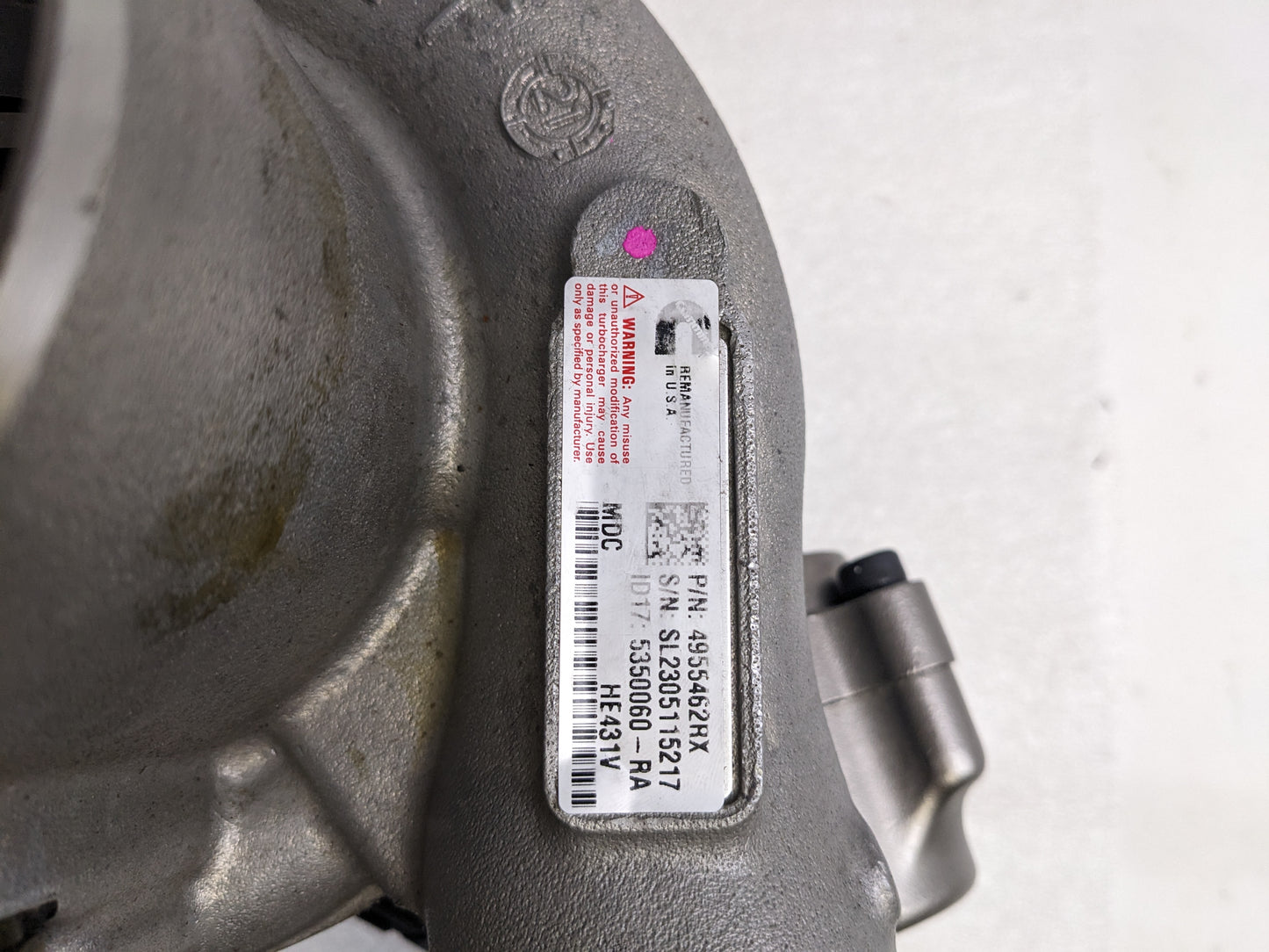 GENUINE CUMMINS TURBOCHARGER FOR ISM M11 HE431V 4955462RX REMAN E2