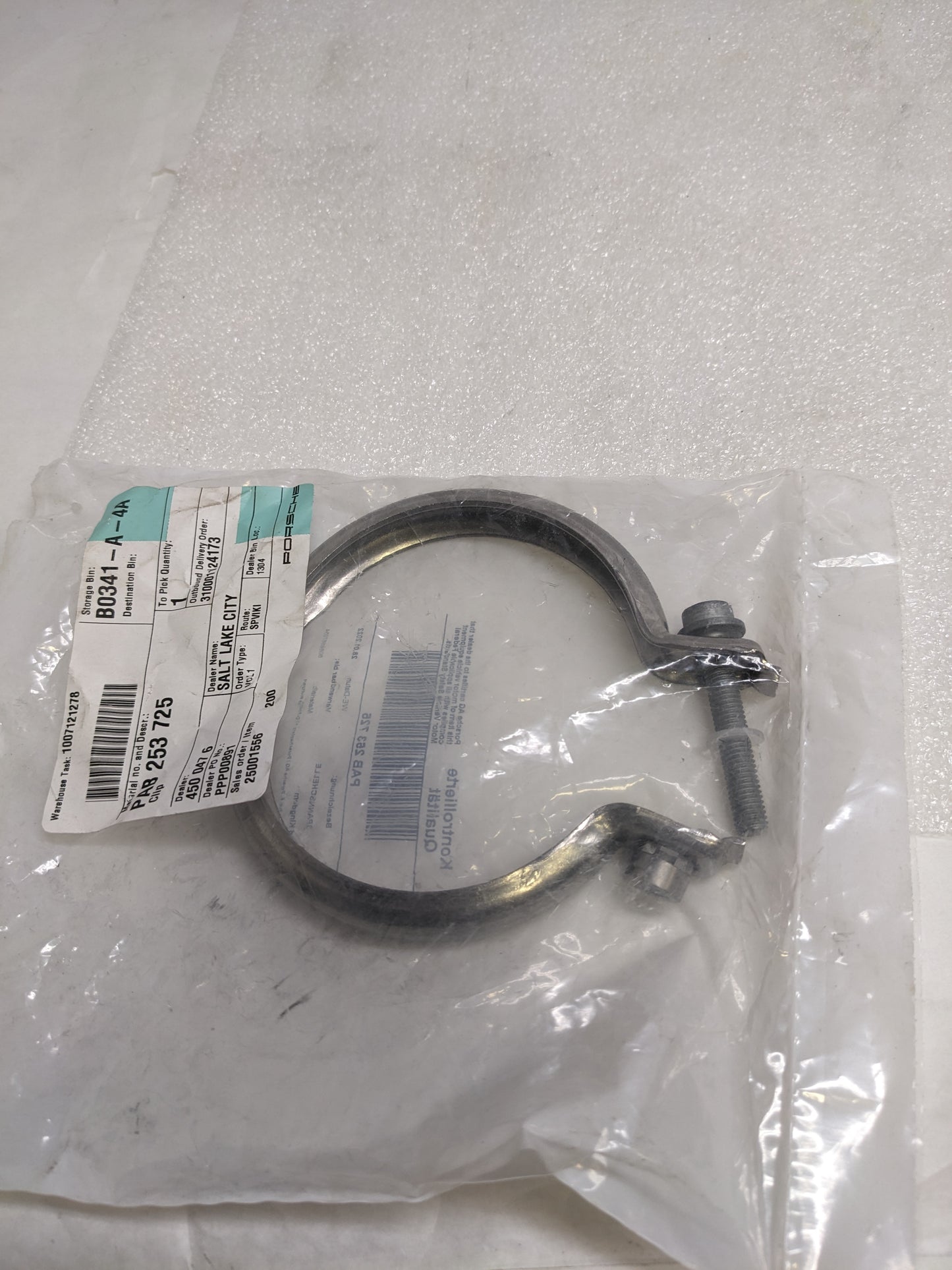 PORSCHE PAB253723 CONVERTER & PIPE CLAMP  FOR 2019-2023 PANAMERA NEW R23T2