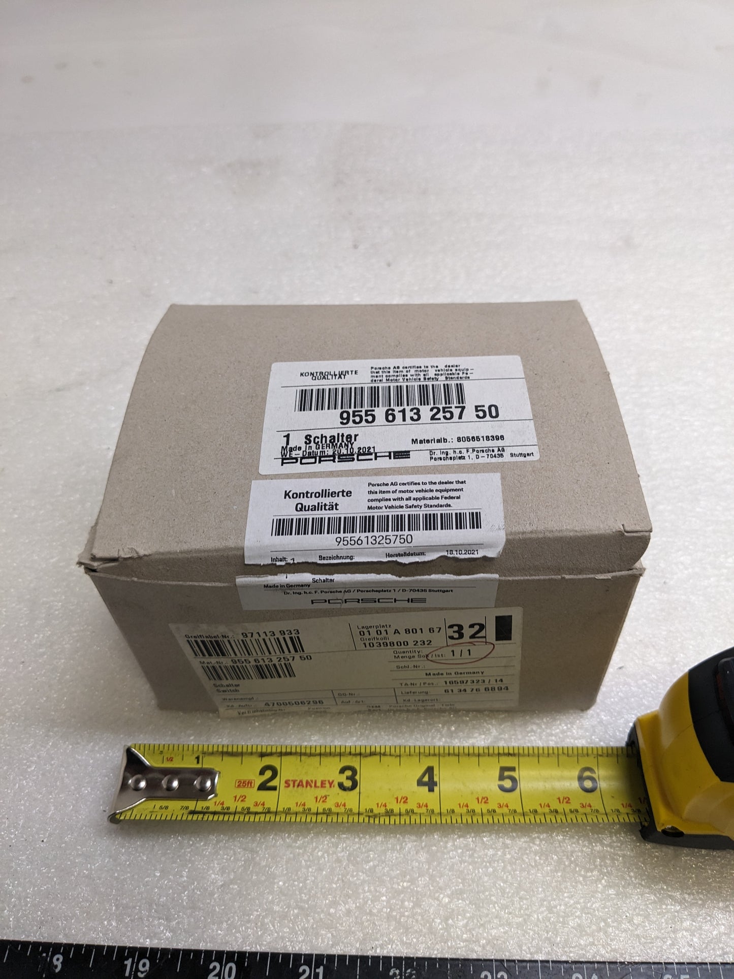 PORSCHE 95561325750 SWITCH SUSPENSION A FOR 2007-2010 CAYENNE NEW R23T2