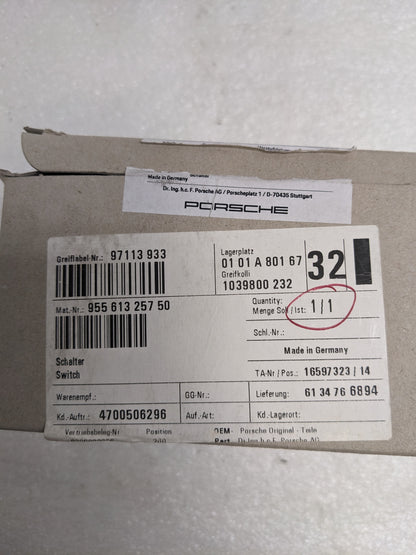 PORSCHE 95561325750 SWITCH SUSPENSION A FOR 2007-2010 CAYENNE NEW R23T2