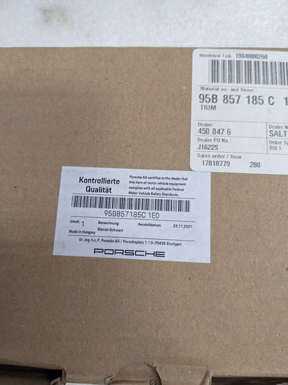 PORSCHE 95B857185C1E0 DOOR MIRROR HOUSING FOR02016-2021 MACAN NEW R21