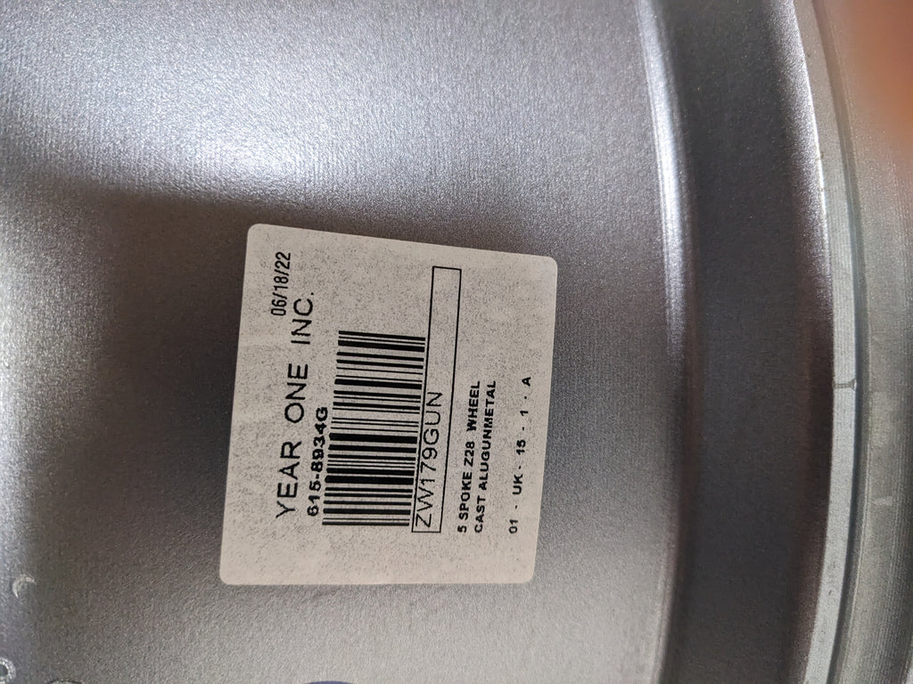 YEAR ONE ZW179GUN 5-SPOKE 17X9" 5" 00MM GRAY WHEEL FOR 1970-1981 CAMARO NEW B2