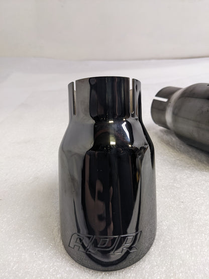 APR TPK0008 DOUBLE WALLED 3.5" SLASH-CUT TIPS DIAMOND BLACK SET OF TWO NEW R19