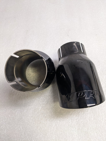 APR TPK0008 DOUBLE WALLED 3.5" SLASH-CUT TIPS DIAMOND BLACK SET OF TWO NEW R19