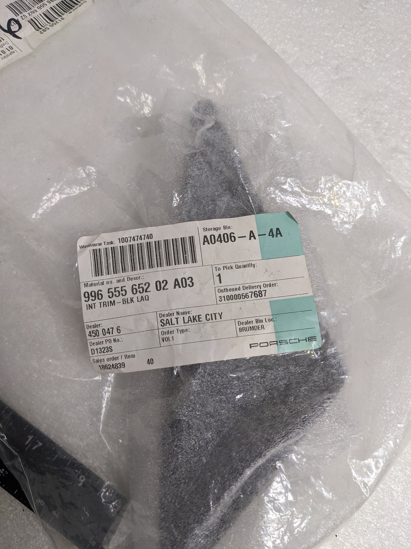 PORSCHE 99655565202A03 DOOR MIRROR TRIM RING FRONT RIGHT FOR 1997-2004 BOXSTER NEW R23T2