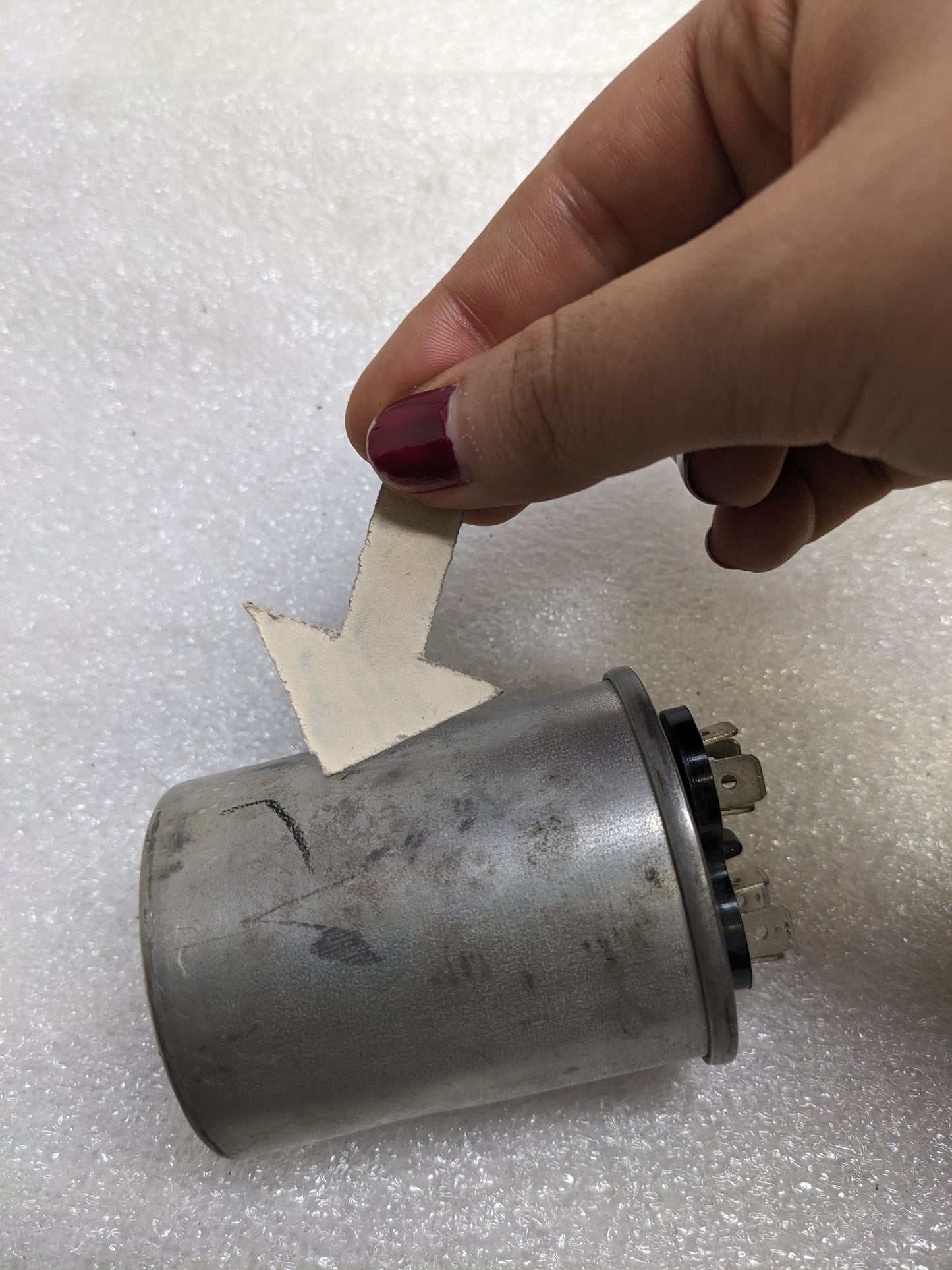 BALDOR OC3030F11 RUN CAPACITOR 30MFD 370VAC USED R13T3