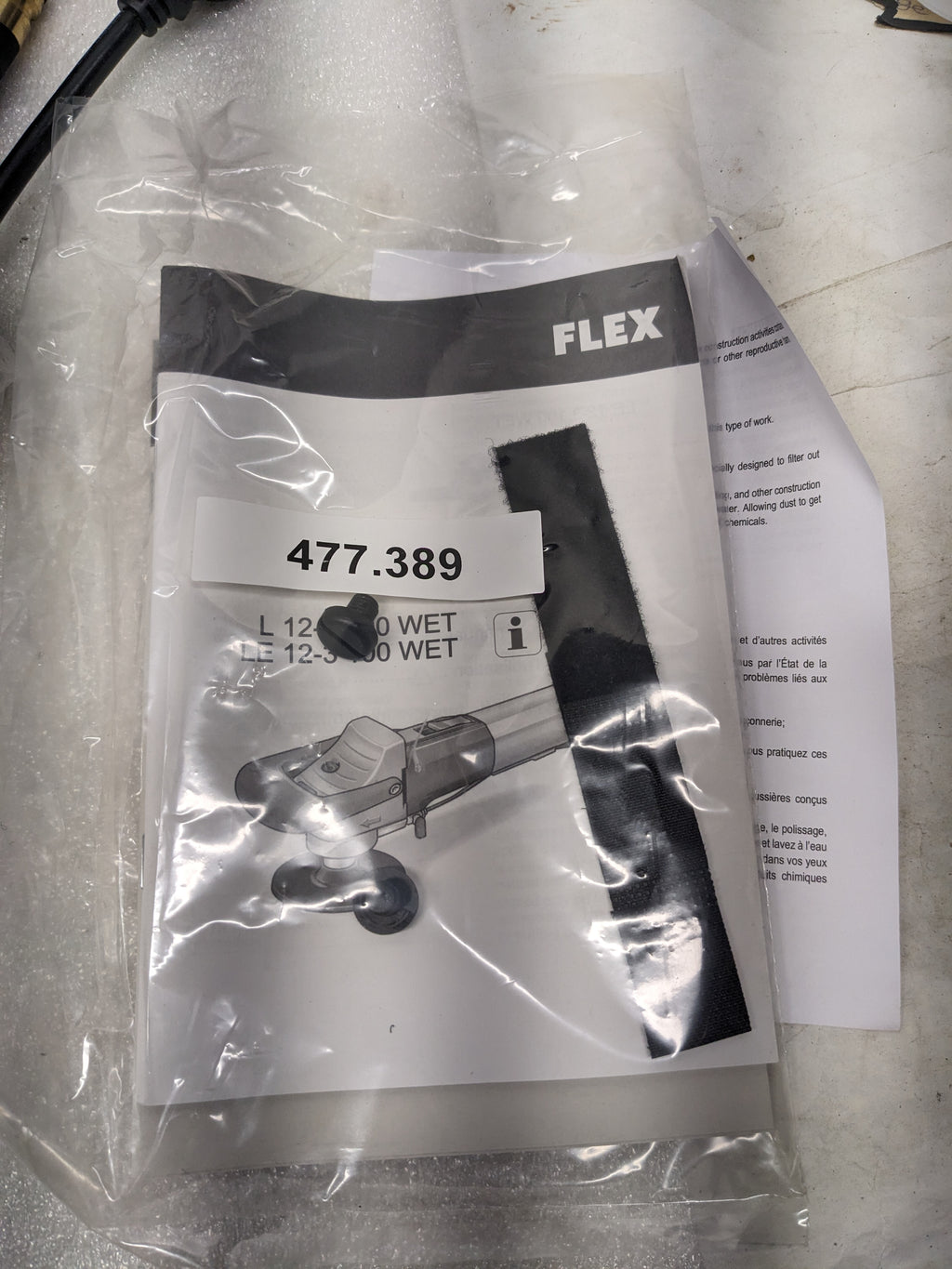 FLEX LE123100WET WET-STONE POLISHER 5" W/ CENTRAL WATER FEED 120/CSA NEW R31