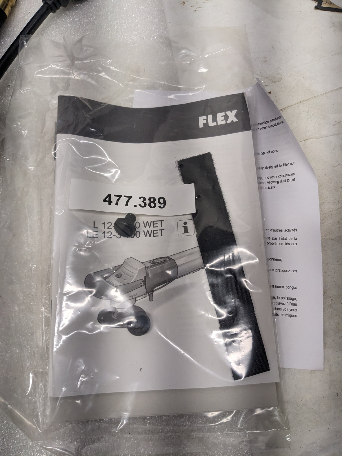 FLEX LE123100WET WET-STONE POLISHER 5" W/ CENTRAL WATER FEED 120/CSA NEW R31