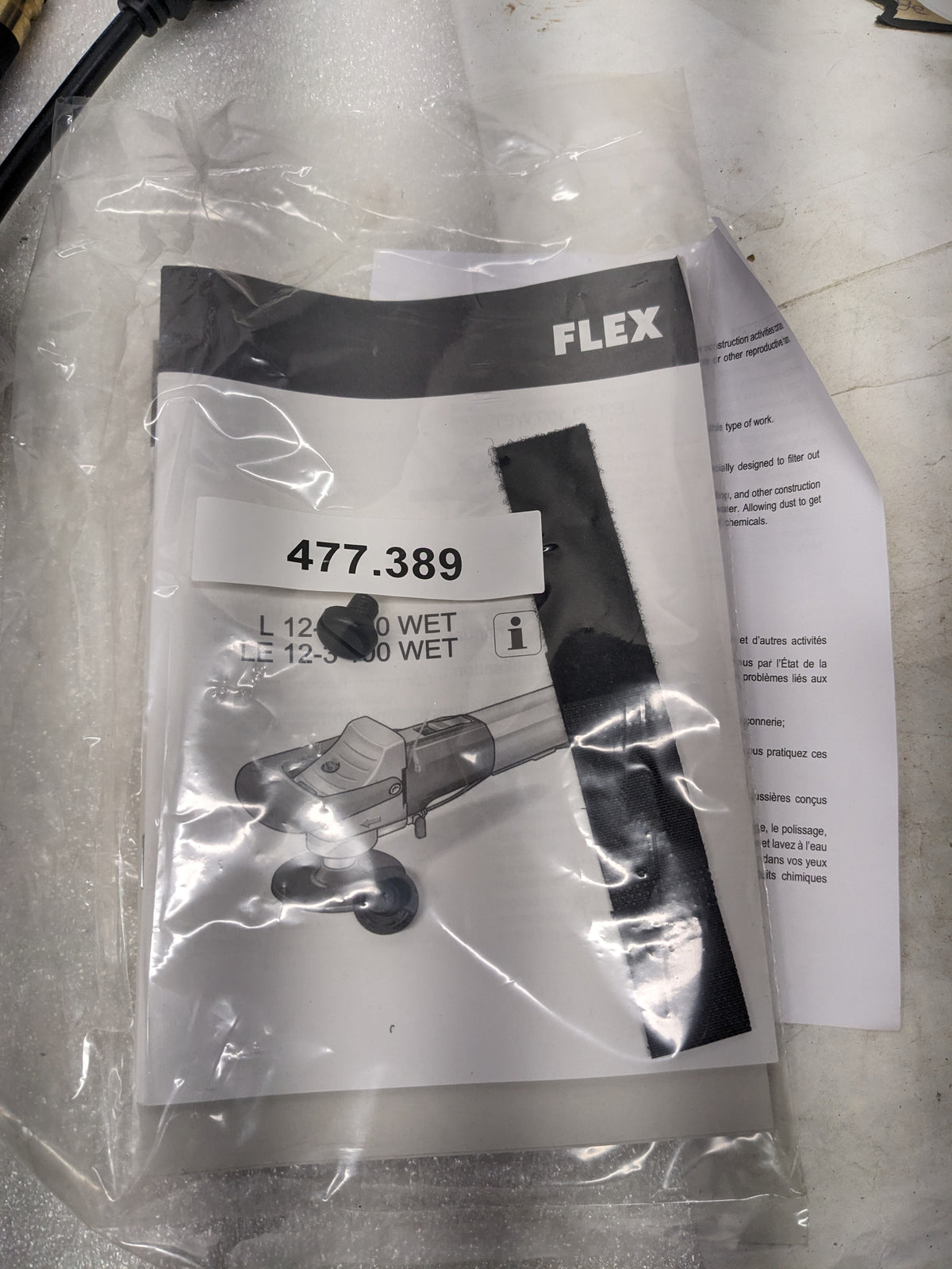 FLEX LE123100WET WET-STONE POLISHER 5" W/ CENTRAL WATER FEED 120/CSA NEW R31
