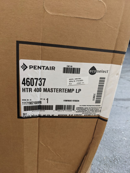 PENTAIR 460737 MASTERTEMP POOL HEATER 400K BTU PROPANE NEW KSLR