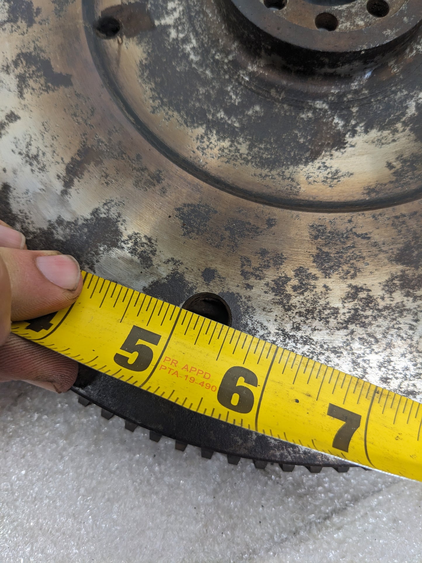 PORSCHE FLYWHEEL 10-3/4" DIA 109 TOOTH 1-1/16" CENTER FOR PORSCHE 356 USED R25T7