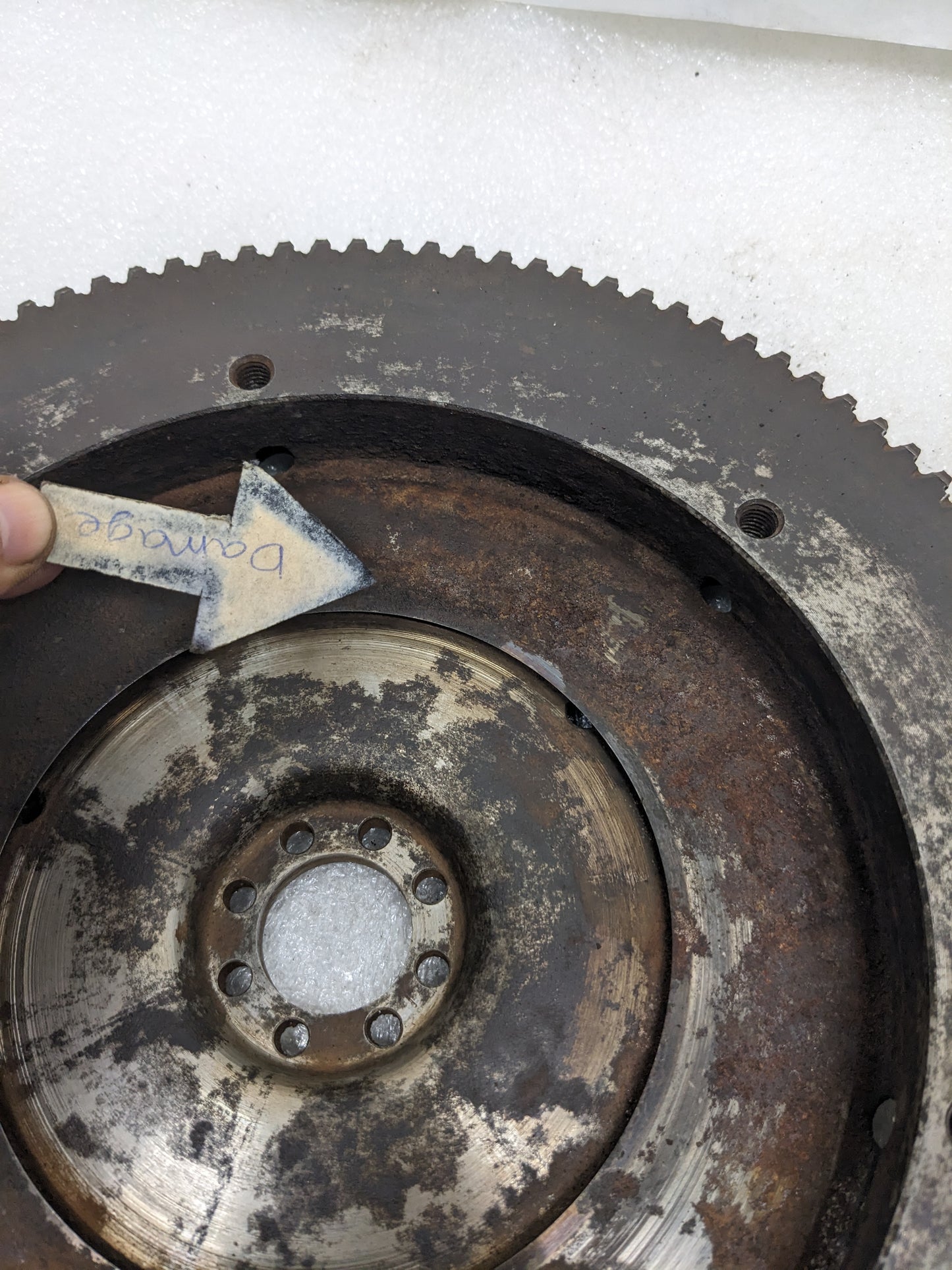 PORSCHE FLYWHEEL 10-3/4" DIA 109 TOOTH 1-1/16" CENTER FOR PORSCHE 356 USED R25T7