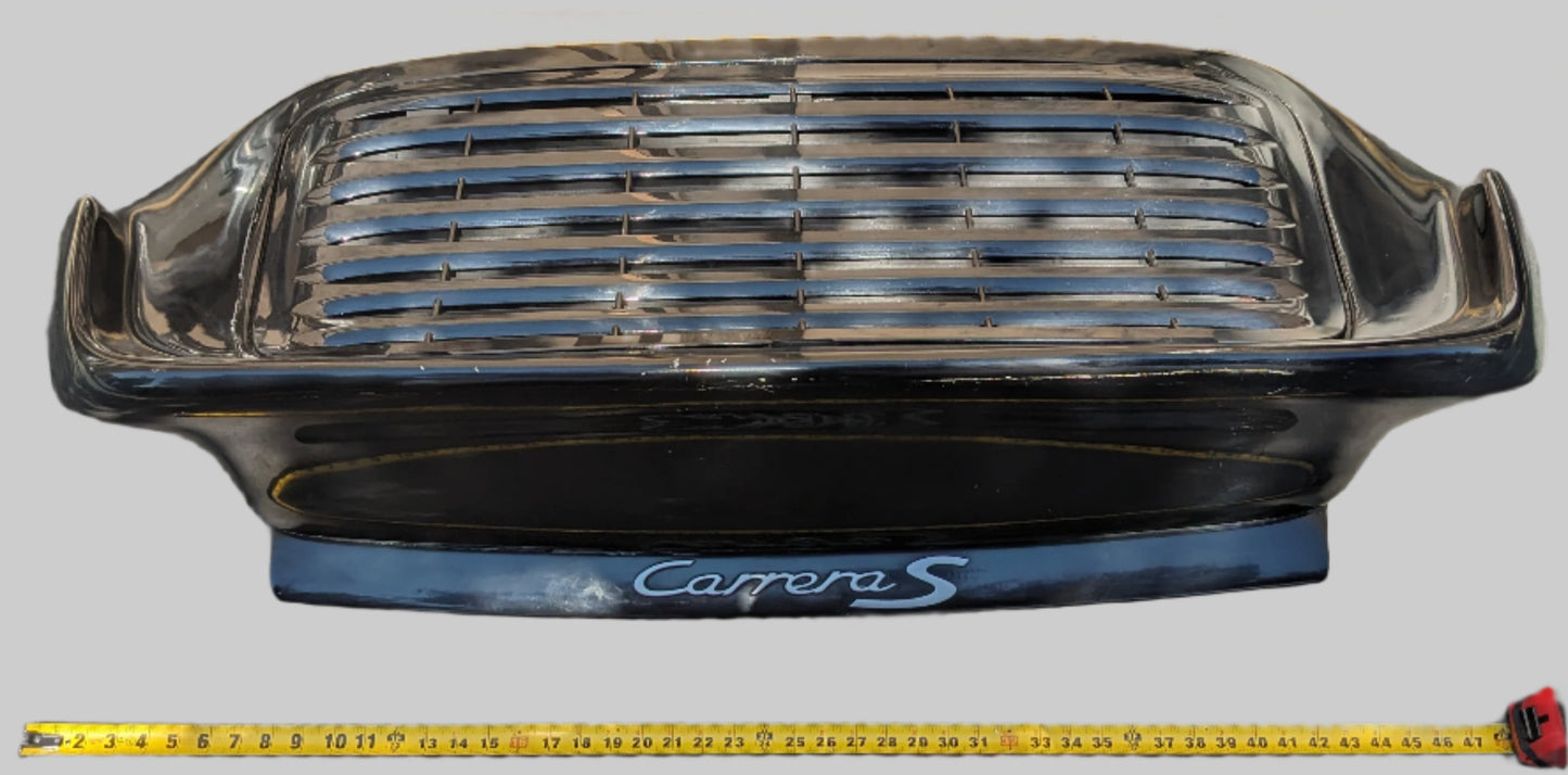 DAMAGED PORSCHE REAR SPOILER WING & GRILLE ASSEMBLY BLACK FOR 95-98 993 USED B2