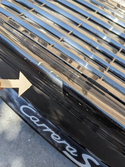 DAMAGED PORSCHE REAR SPOILER WING & GRILLE ASSEMBLY BLACK FOR 95-98 993 USED B2