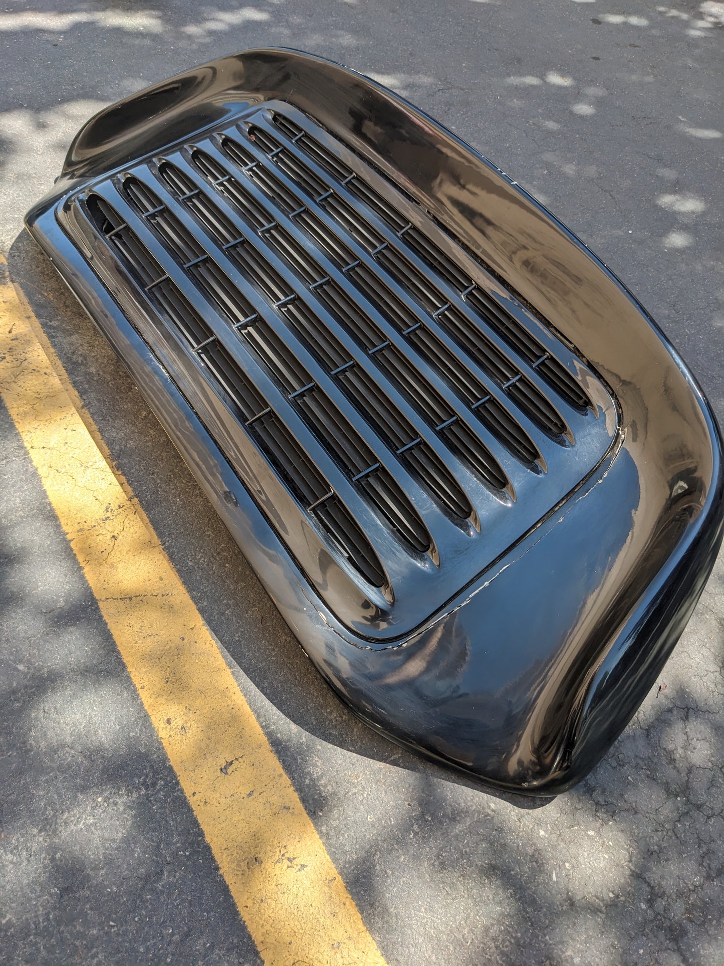 DAMAGED PORSCHE REAR SPOILER WING & GRILLE ASSEMBLY BLACK FOR 95-98 993 USED B2