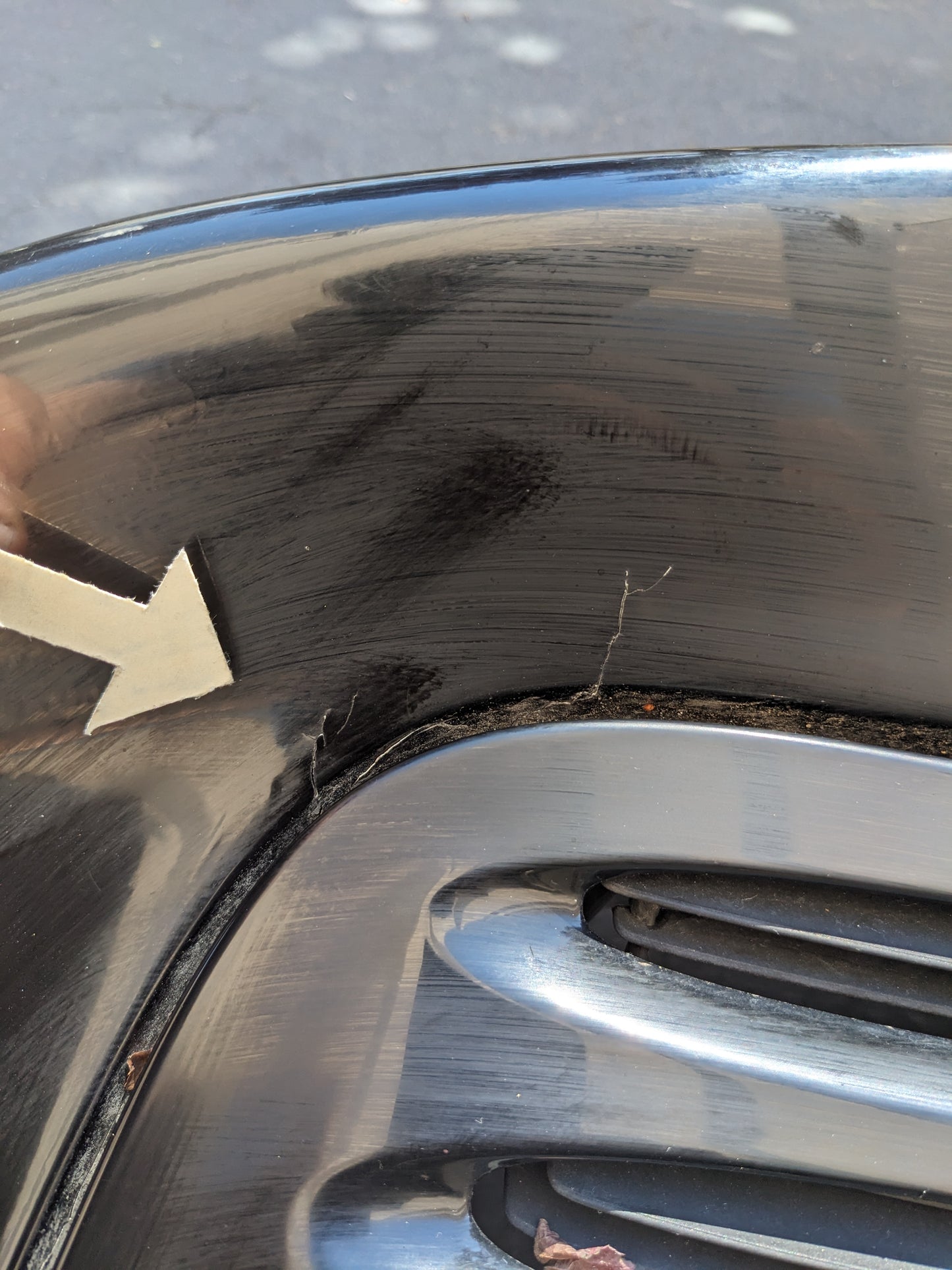 DAMAGED PORSCHE REAR SPOILER WING & GRILLE ASSEMBLY BLACK FOR 95-98 993 USED B2