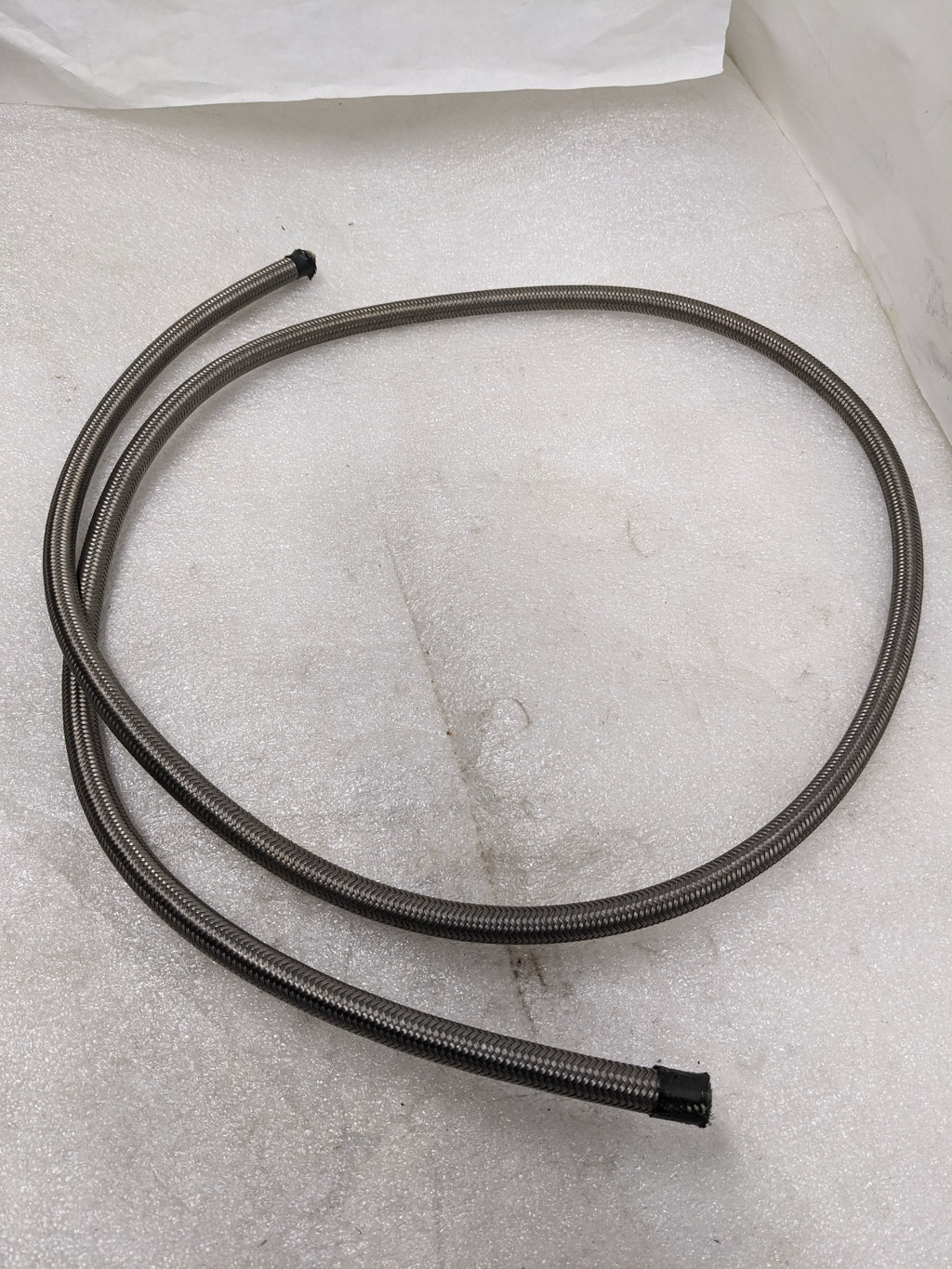 UNBRANDED STAINLESS STEEL BRAIDED 6' HOSE PTFE LINED 1/2" OD 3/8" ID NEW R3T3