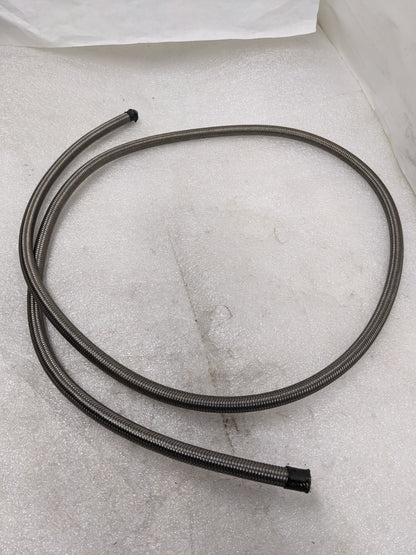 UNBRANDED STAINLESS STEEL BRAIDED 6' HOSE PTFE LINED 1/2" OD 3/8" ID NEW R3T3