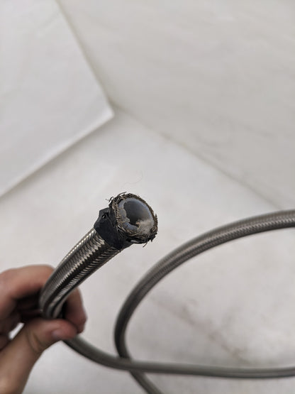 UNBRANDED STAINLESS STEEL BRAIDED 6' HOSE PTFE LINED 1/2" OD 3/8" ID NEW R3T3