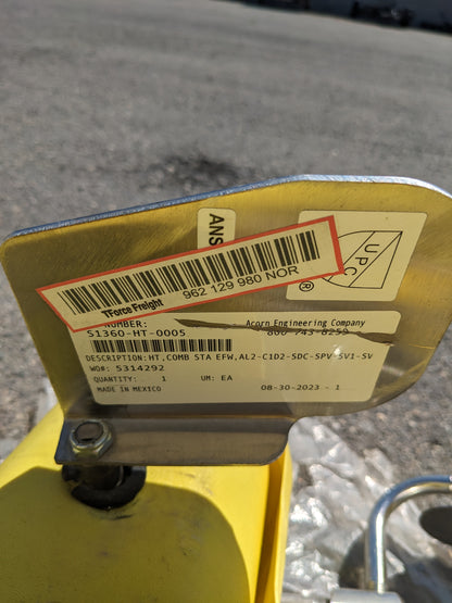 ACORN SAFETY S1360-HT EMERGENCY SHOWER HEAT TRACED TOP/BOTTOM INLET NEW B2