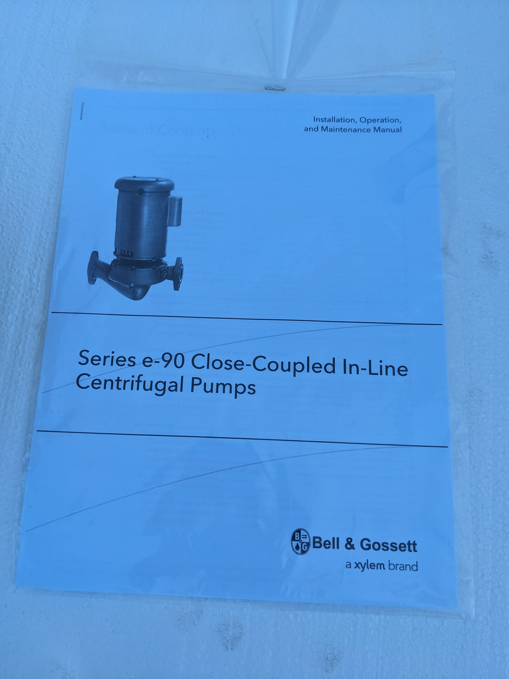 BELL & GOSSETT PUMP E-90 3AAB 3600RPM NEW S-343