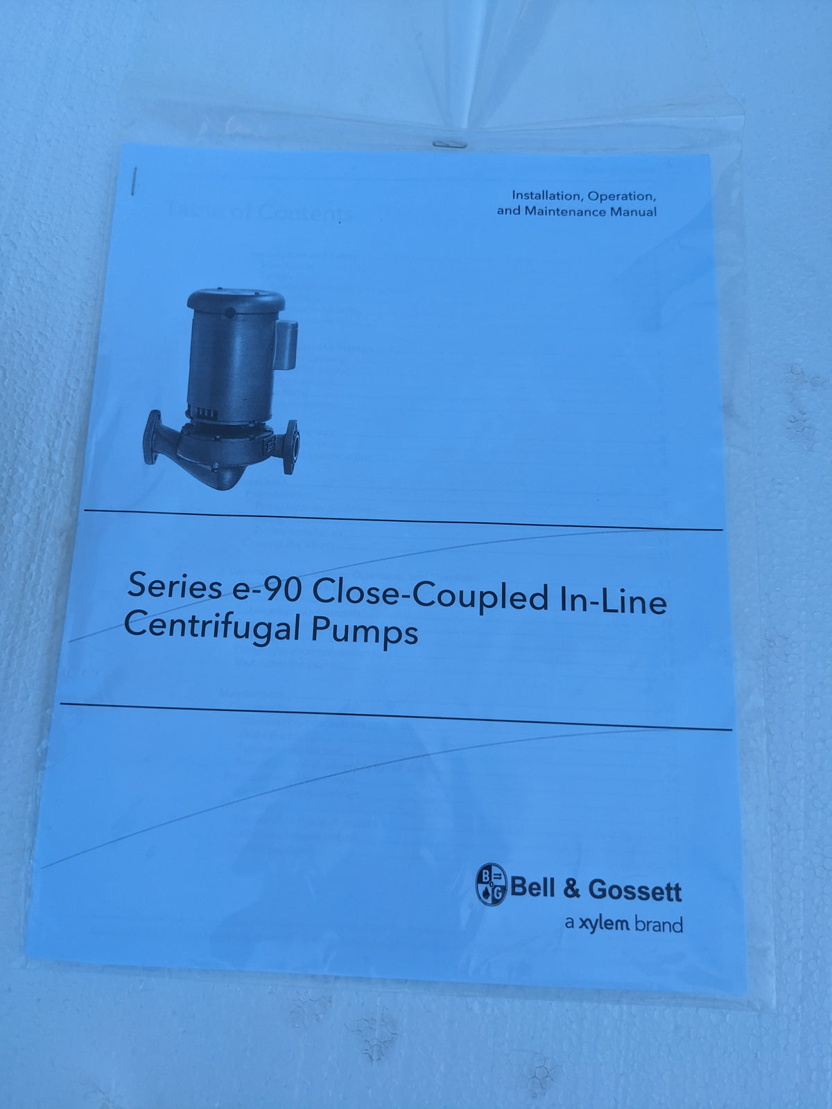 BELL & GOSSETT PUMP E-90 3AAB 3600RPM NEW S-343