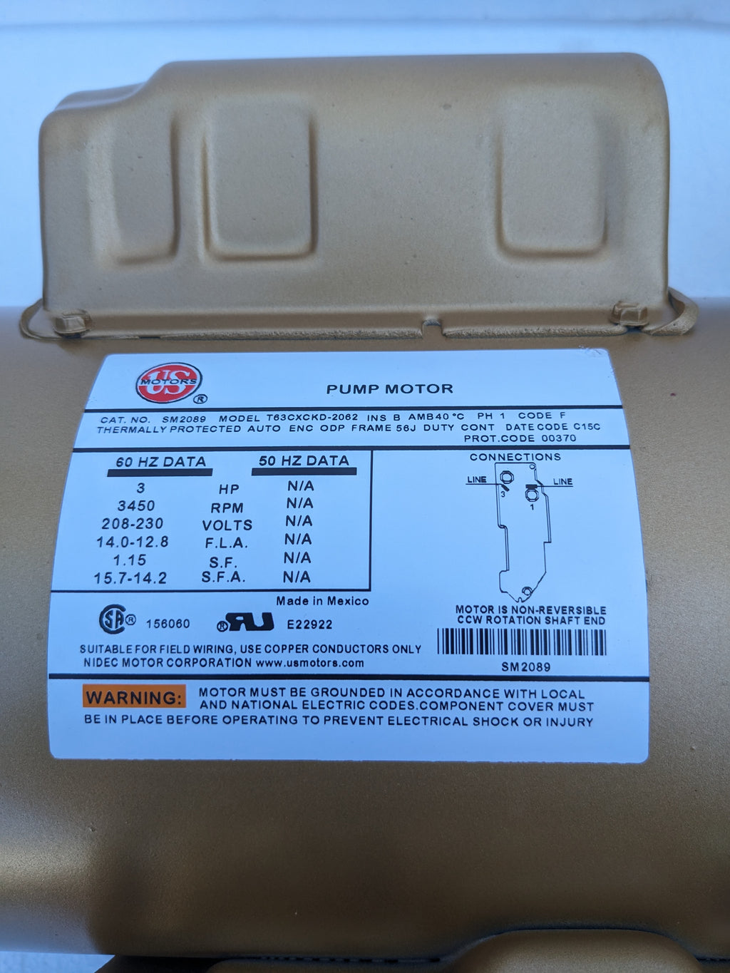 BELL & GOSSETT PUMP E-90 3AAB 3600RPM NEW S-343