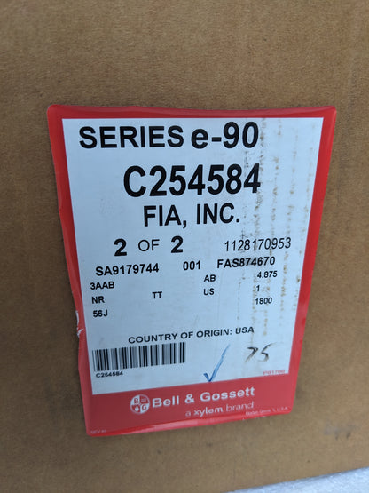 BELL & GOSSETT PUMP E-90 3AAB 4.875AB 1800HP NEW S-343