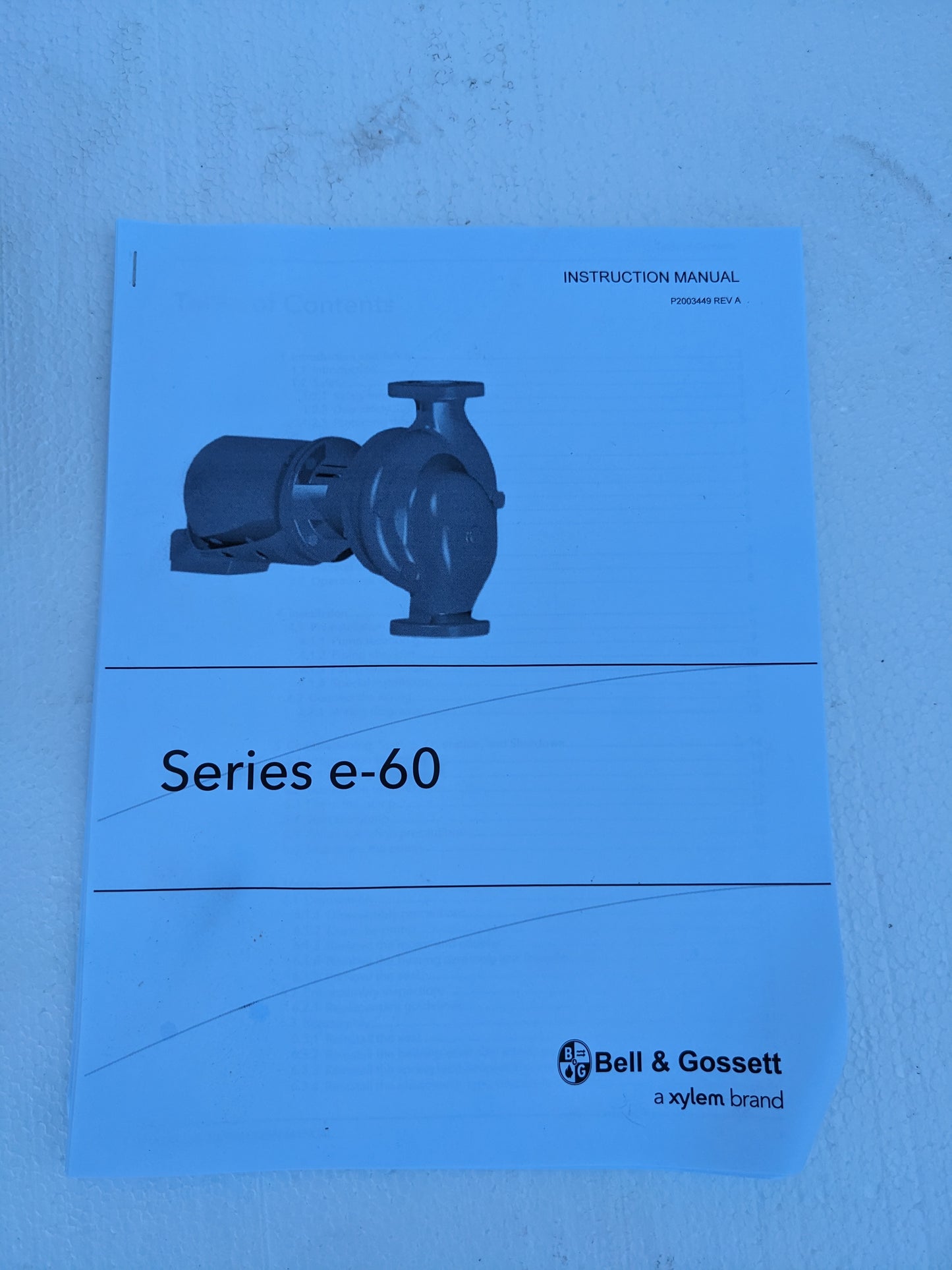 BELL & GOSSETT 1EF160LF PUMP E-60 1X5.25 BE652S-ECM NEW S-343