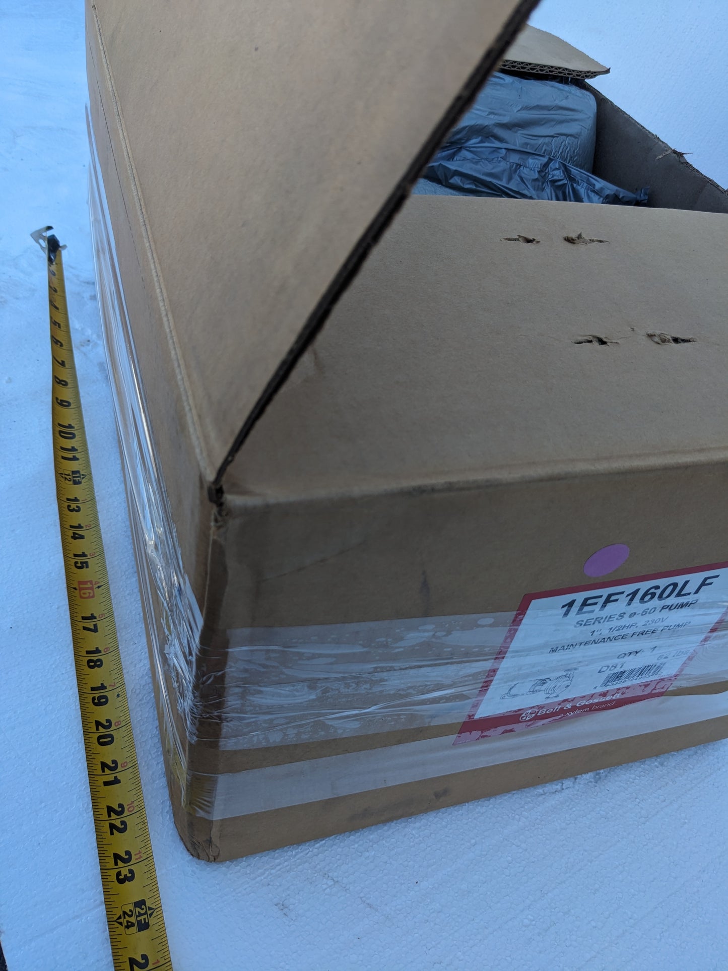 BELL & GOSSETT 1EF160LF PUMP E-60 1X5.25 BE652S-ECM NEW S-343