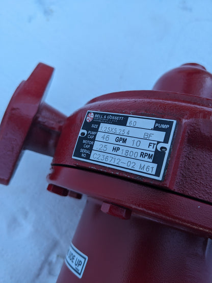 BELL & GOSSETT 172708LF SERIES 60 PUMP BF 1.25X5.25 1/3HP 115/230V NEW S-343