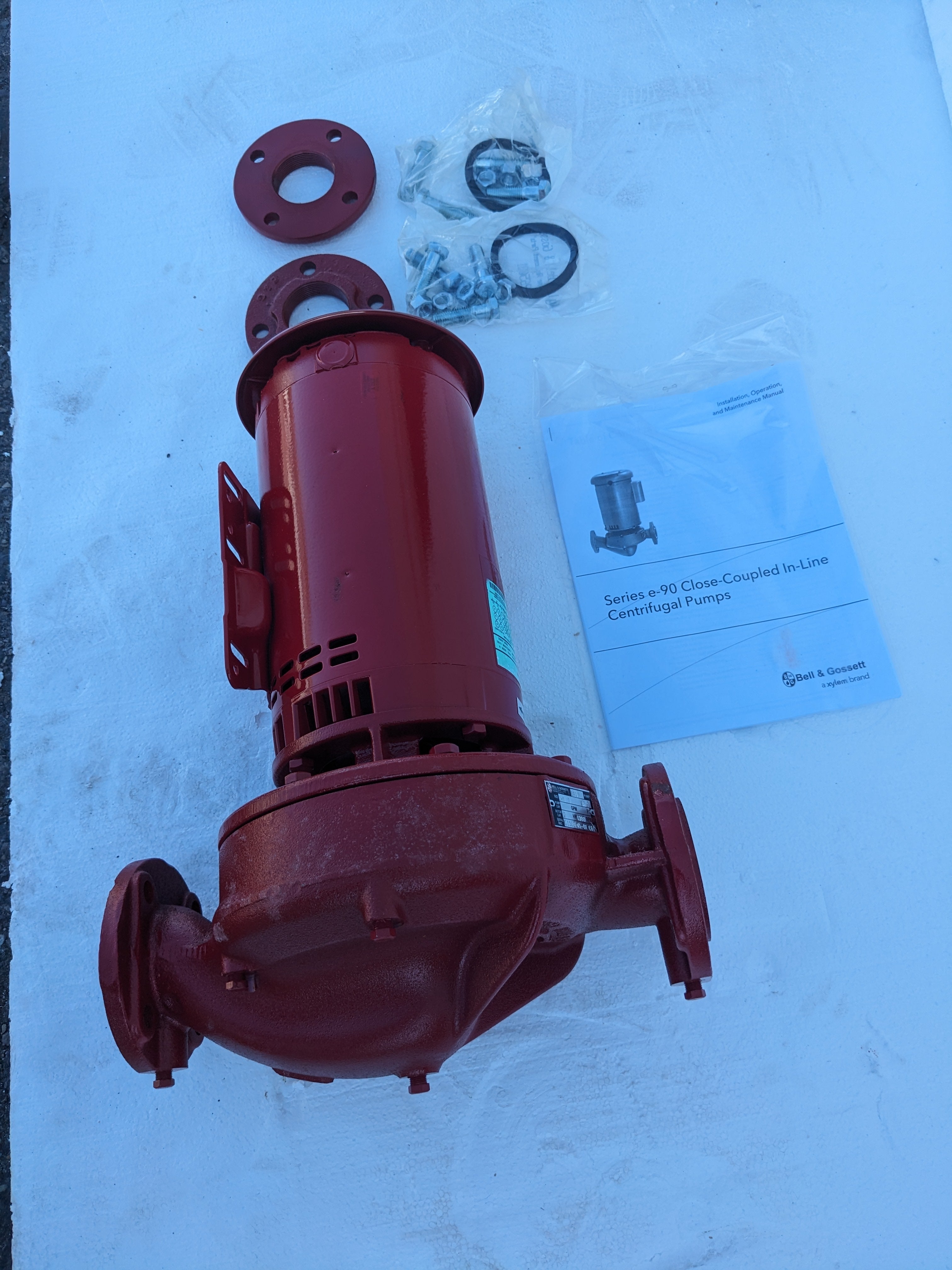 (DAMAGED) BELL & GOSSETT SERIES E90 PUMP 2AB 7BF 2HP 208-230/460V 60HZ NEW S-343