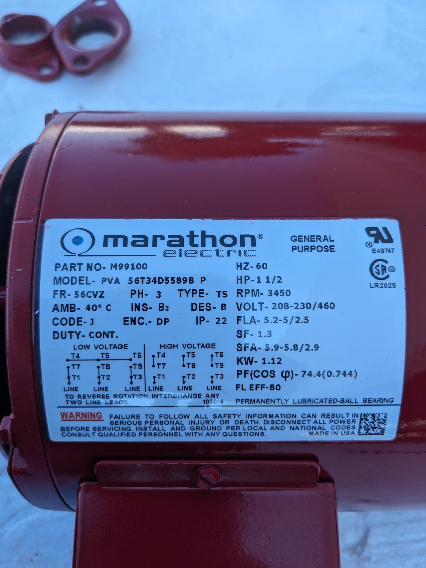 BELL & GOSSETT SERIES 90 PUMP 1.25AA 4.25BF 15GPM 1.5HP 3600RPM 208-230/460V NEW S-343