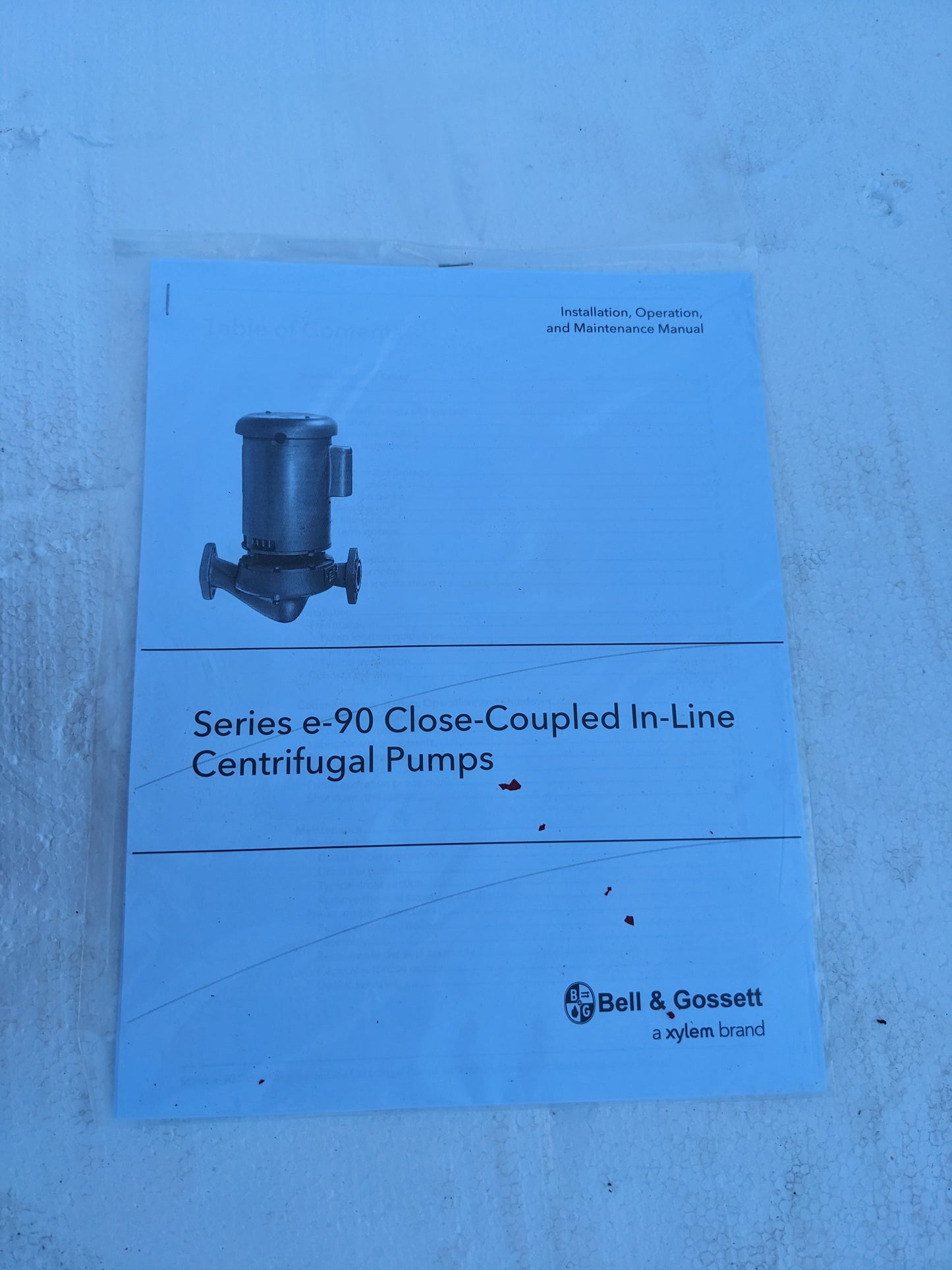 BELL & GOSSETT SERIES E90 CENTRIFUGAL PUMP 1.25AAB 3.625BF 1.5HP 3600RPM NEW S-343