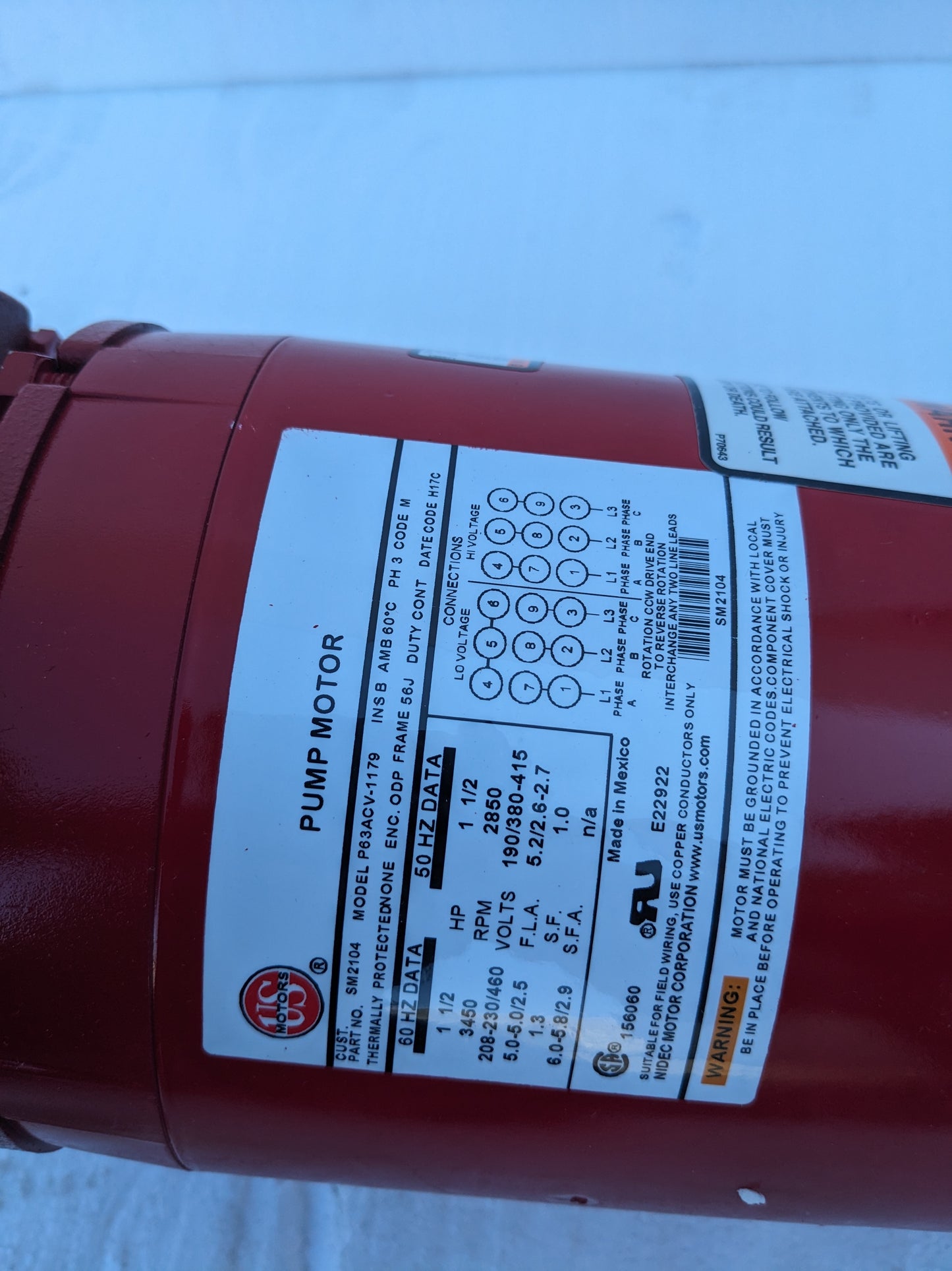 BELL & GOSSETT SERIES E90 CENTRIFUGAL PUMP 1.25AAB 3.625BF 1.5HP 3600RPM NEW S-343