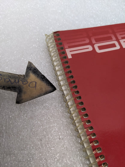 PORSCHE 944/944S/944 TURBO OWNER'S MANUAL RED W/ LEATHERETTE CASE USED R20T8