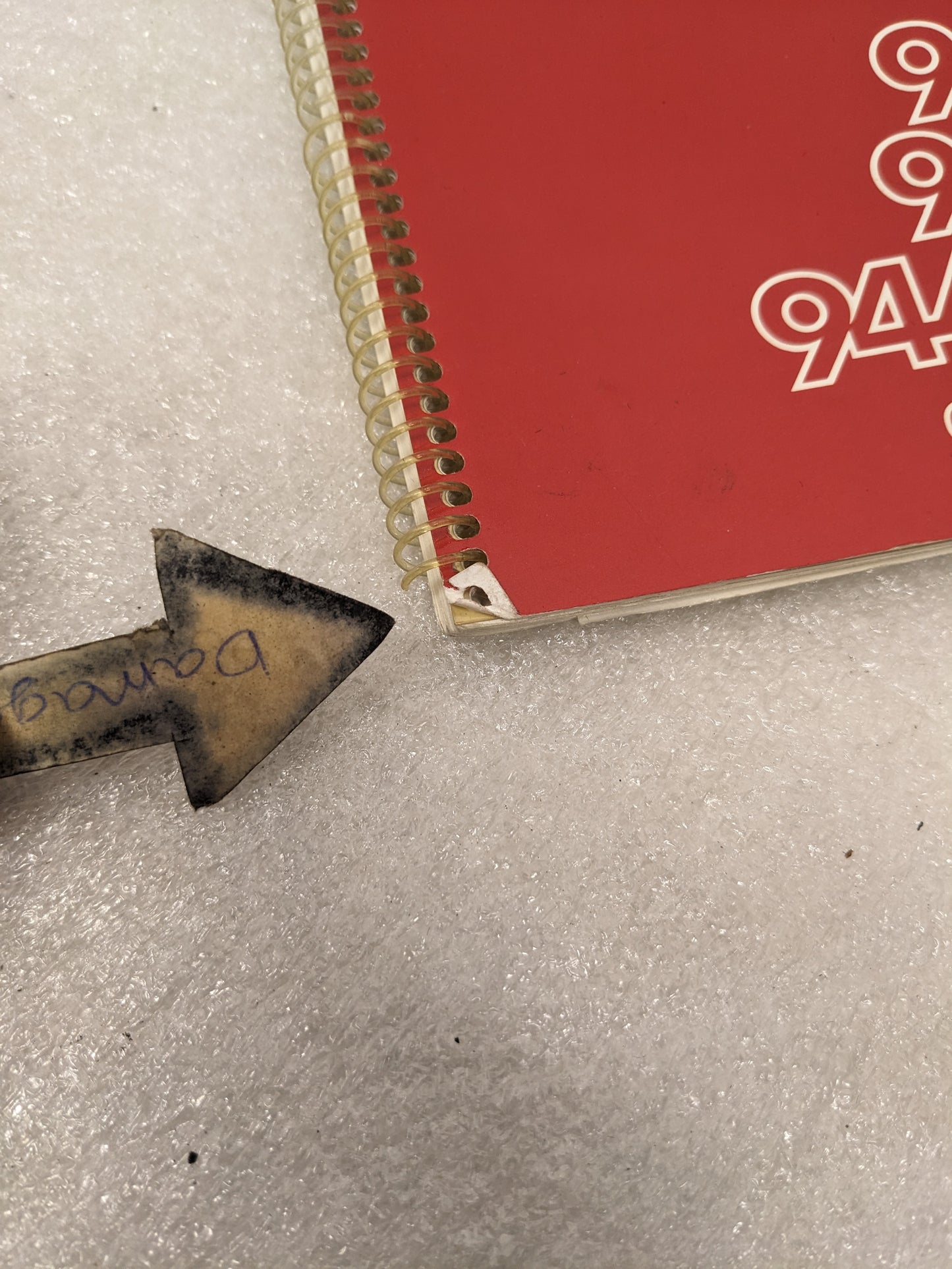 PORSCHE 944/944S/944 TURBO OWNER'S MANUAL RED W/ LEATHERETTE CASE USED R20T8