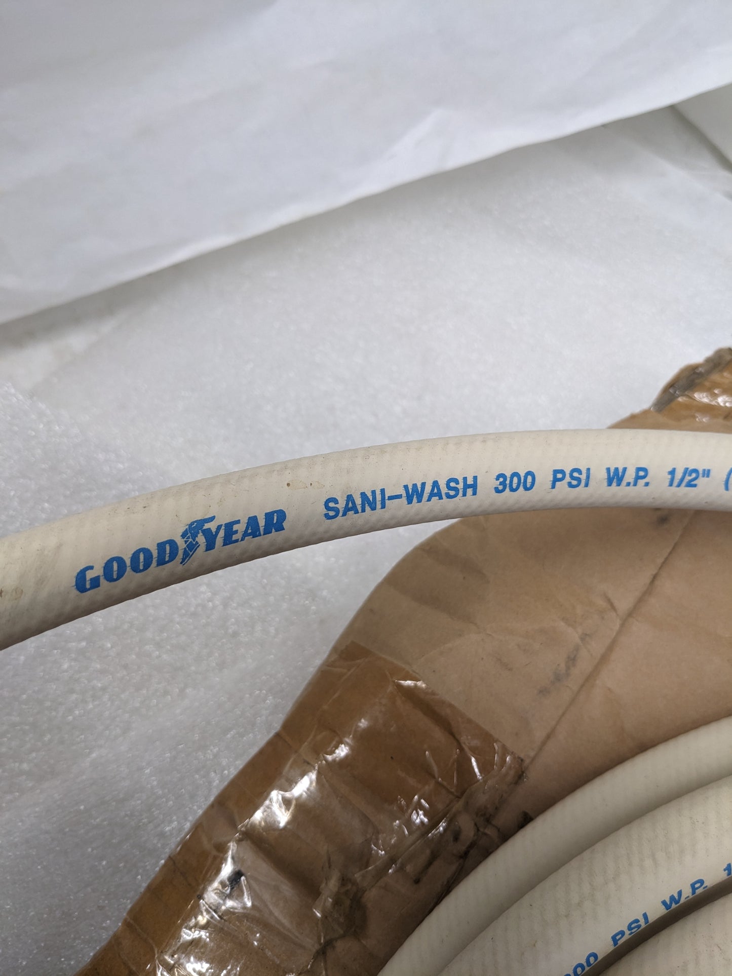 GOODYEAR CR050-50MF-G SANI-WASH 50' HOSE 1/2" ID 300 PSI WHITE NEW R17